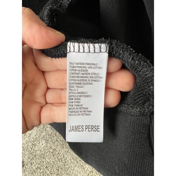 JAMES PERSE Asymmetrical zip hooded jacket women's size 3 - Picture 4 of 4